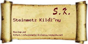 Steinmetz Kilény névjegykártya
